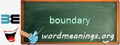 WordMeaning blackboard for boundary